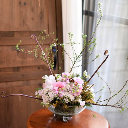 二部構成　生け花風