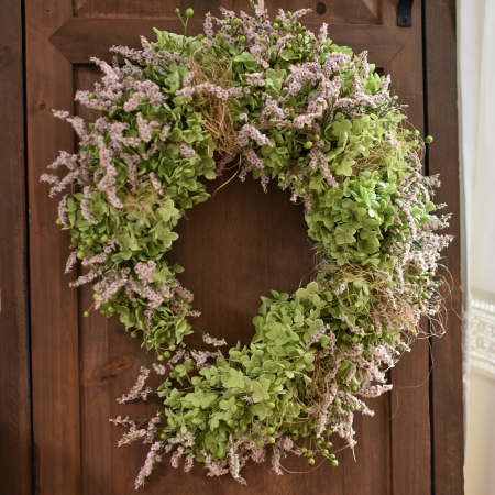 秋色アナベルのリース