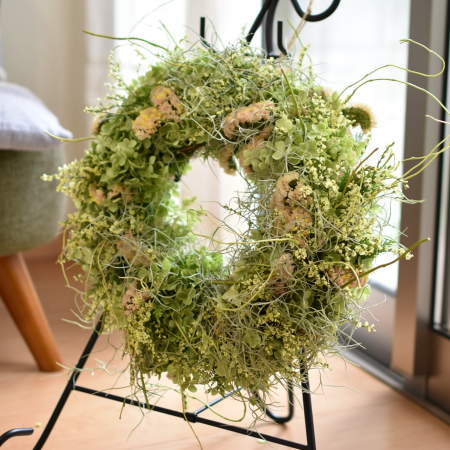 秋色アナベルリース