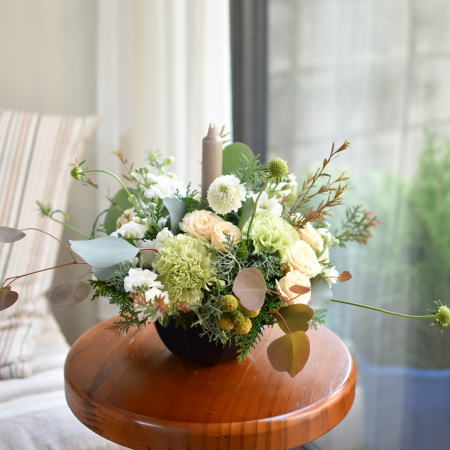 キャンドルアレンジ背面